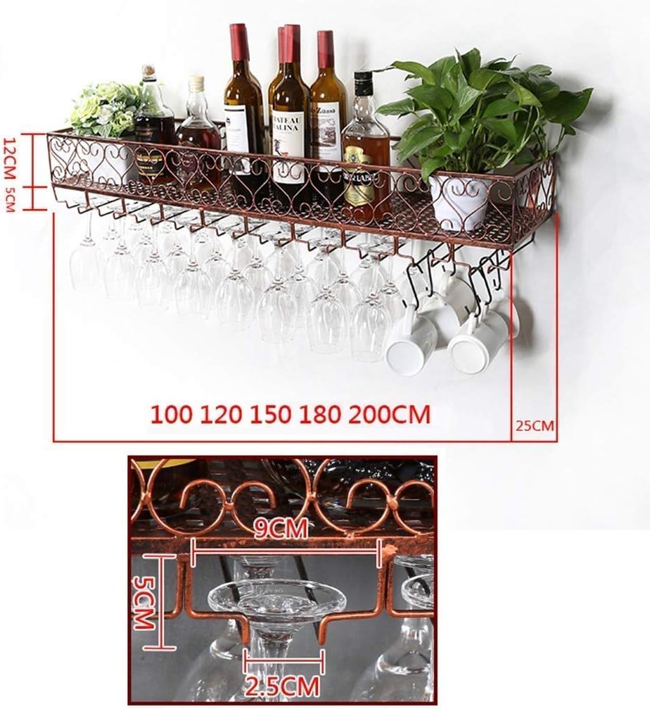 Wall-Mounted Metal Wine Rack for Storage and Organization