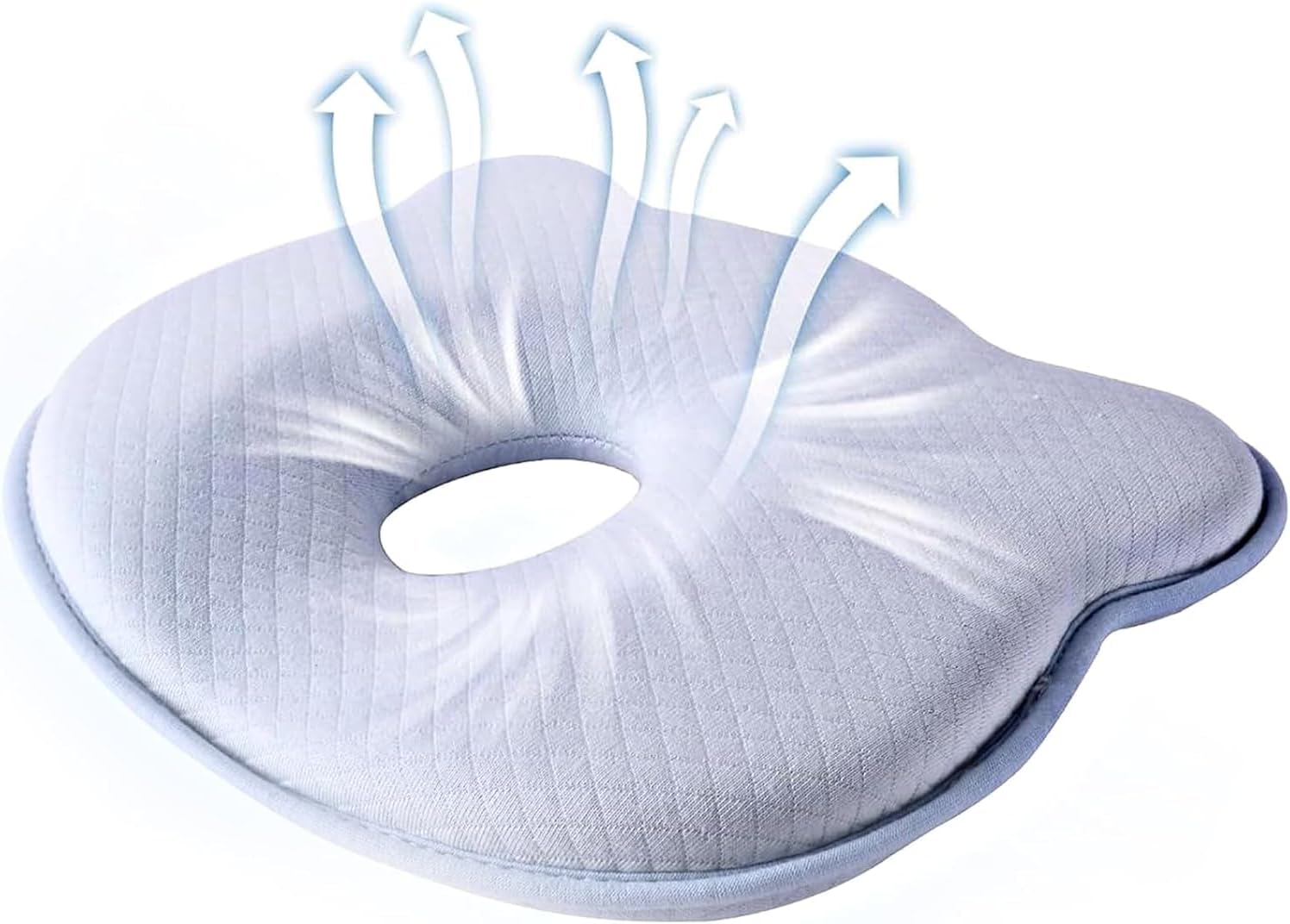 2025 Memory Foam Donut Head Pillow Blue-Q
