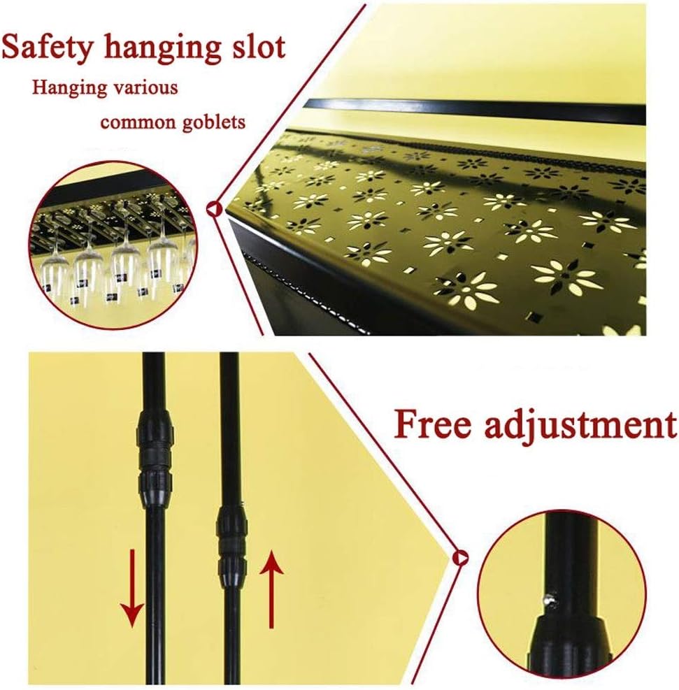 Adjustable Wall-Mounted Wine Rack with Double-Layer Design 1