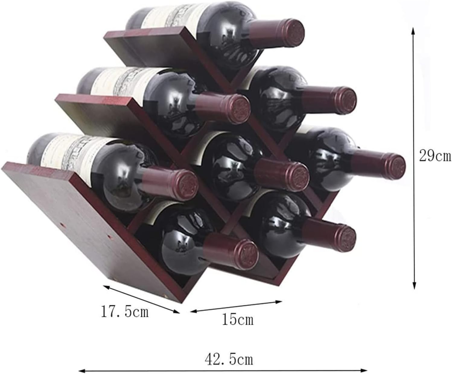 ALDEPO Freestanding Wine Rack Holds 8 Bottles
