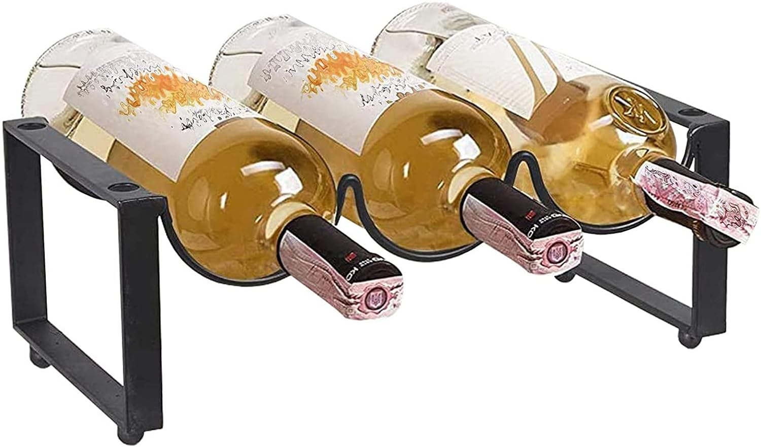ALDEPO Stackable Wine Rack for 3 or 6 Bottles