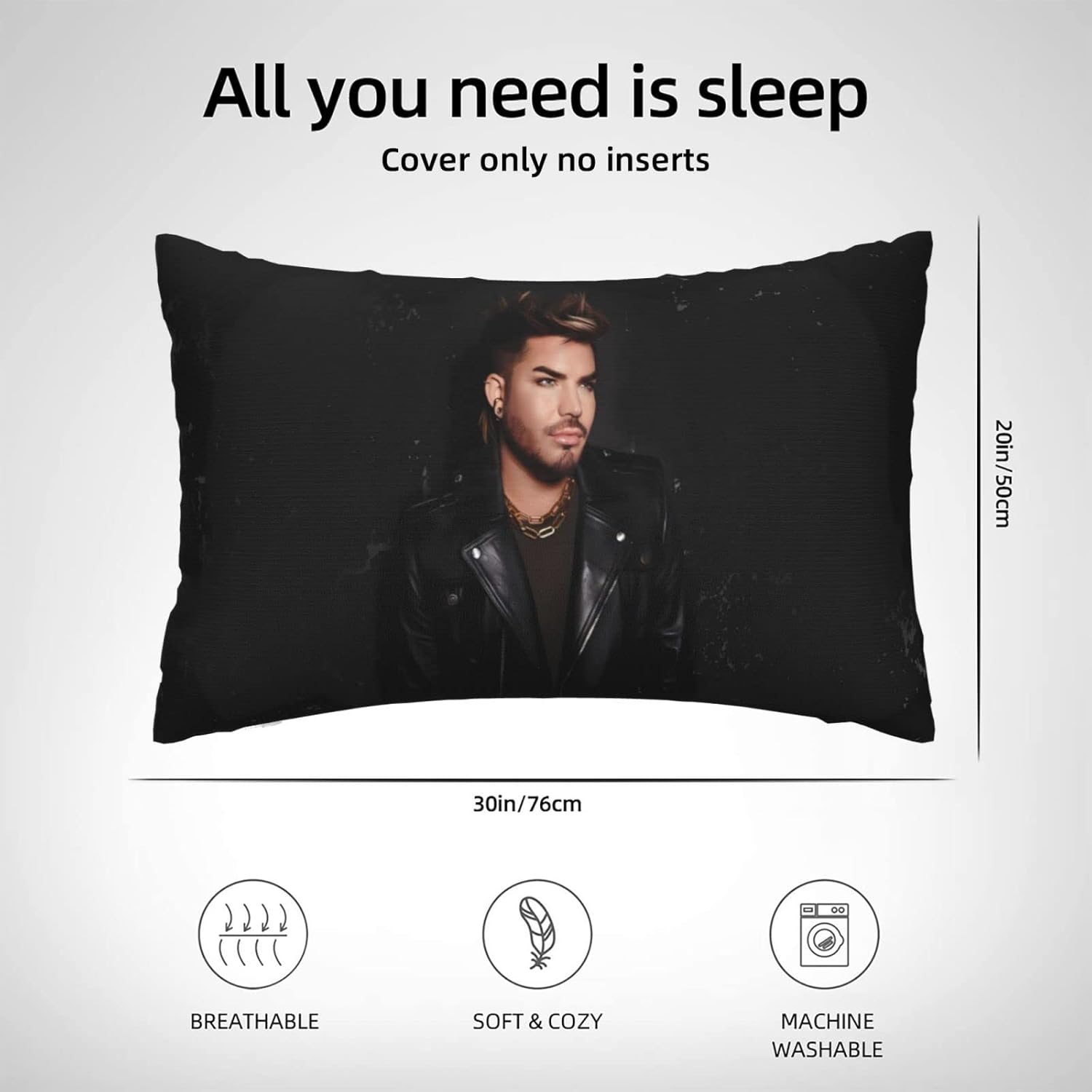 Adam Singer Lambert 20x30 Throw Pillow Covers with Hidden Zipper