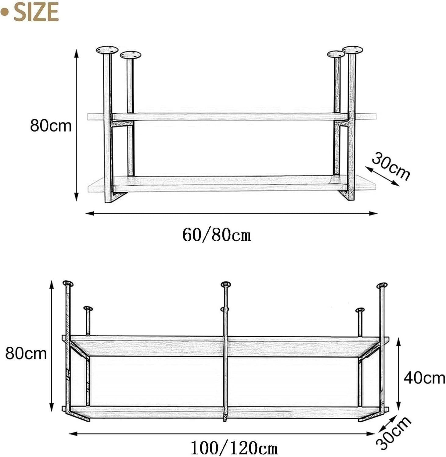 Hanging Wine Glass Rack with Wrought Iron Design