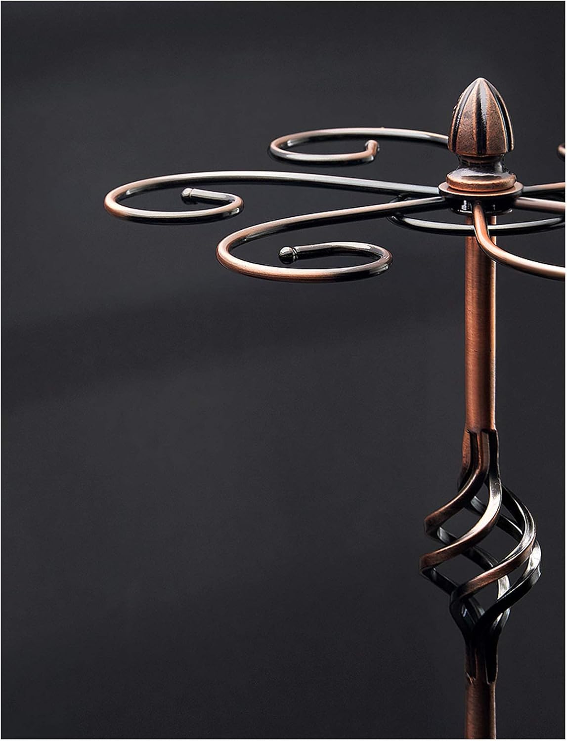 BOCbco Bronze Spiral Wine Glass Rack with 6 Hooks