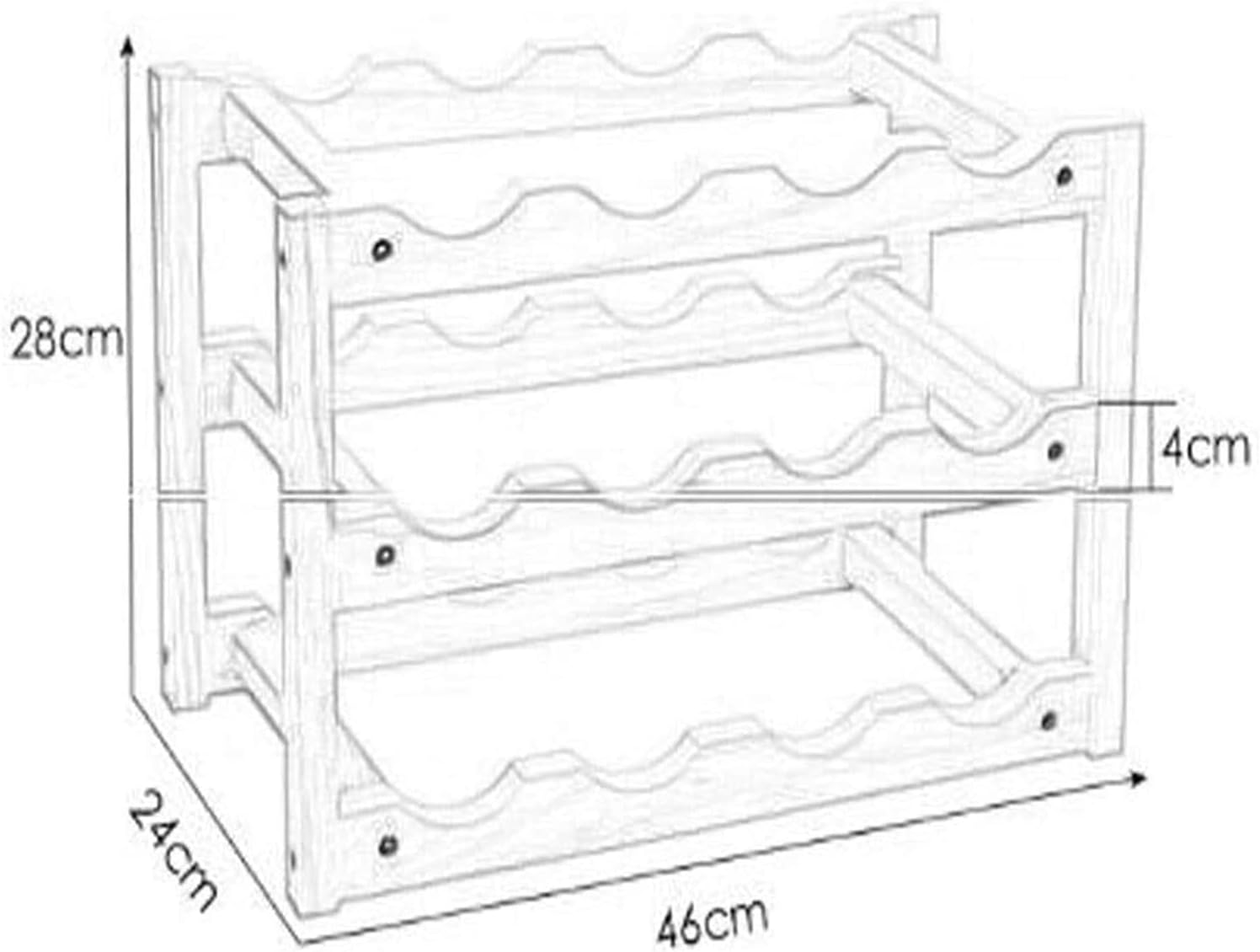 ALDEPO Wine Rack with 3 Shelves for 12 Bottles 1