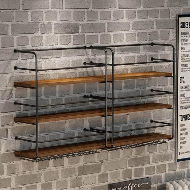 47in Industrial Wall Wine Rack 3-Tiers