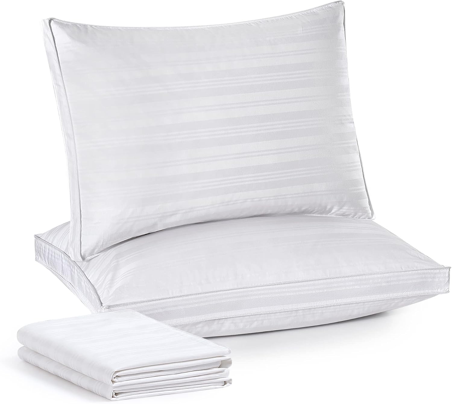 Puredown Goose Feathers and Down Pillow King Size Set of 2