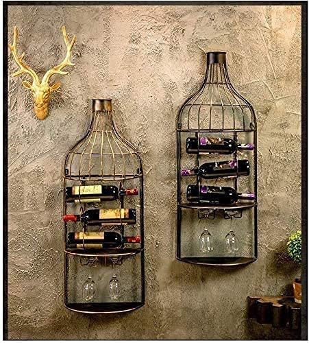 GAXQFEI Wall-Mounted Wine Rack with Bottle Holder