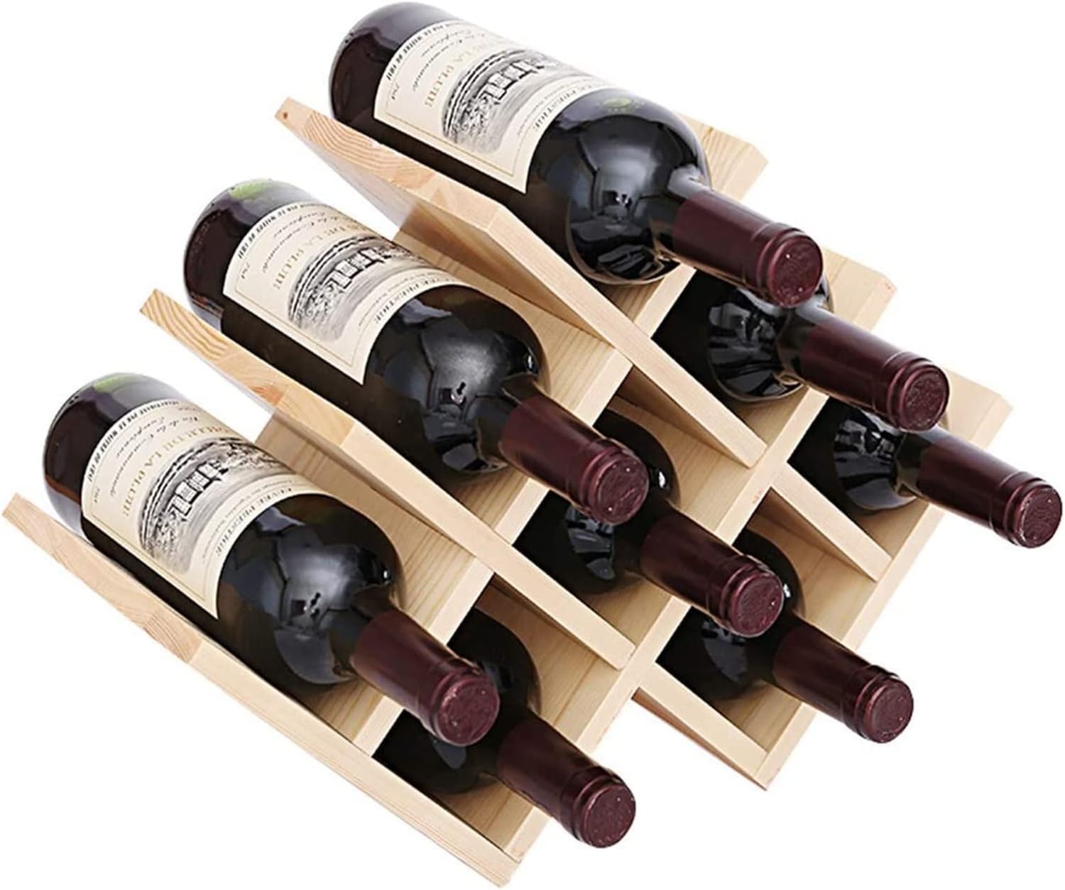 ALDEPO Freestanding Wine Rack with 8 Bottle Capacity