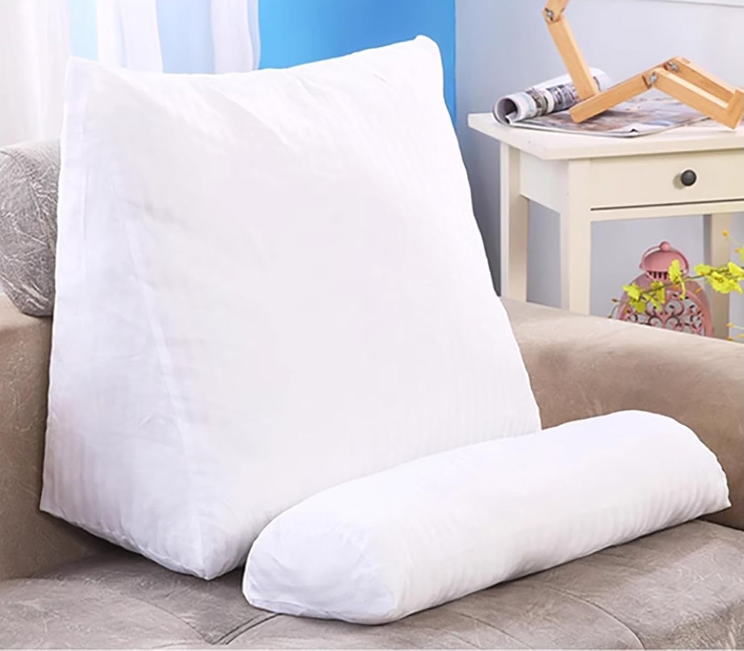 BESNUT Bed Rest Reading Pillow with Adjustable Steel Buckles and Back Support