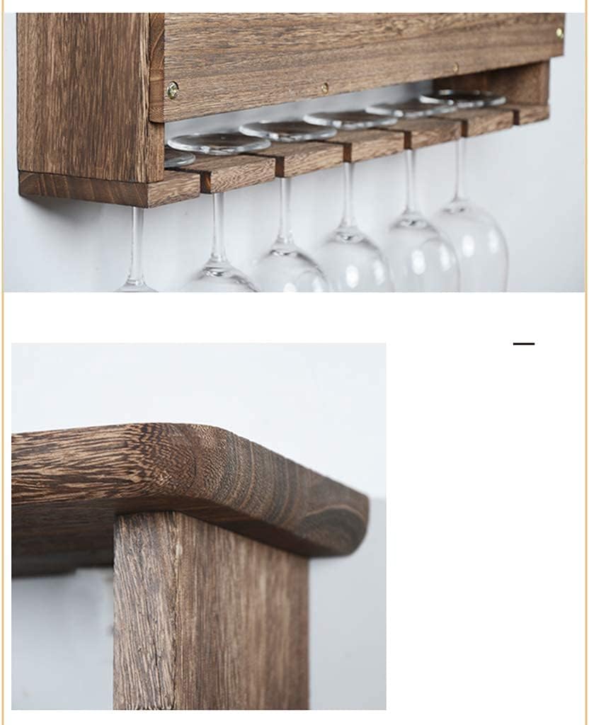 BOCbco Wall Mounted Wine Rack 6 Bottles 6 Glasses