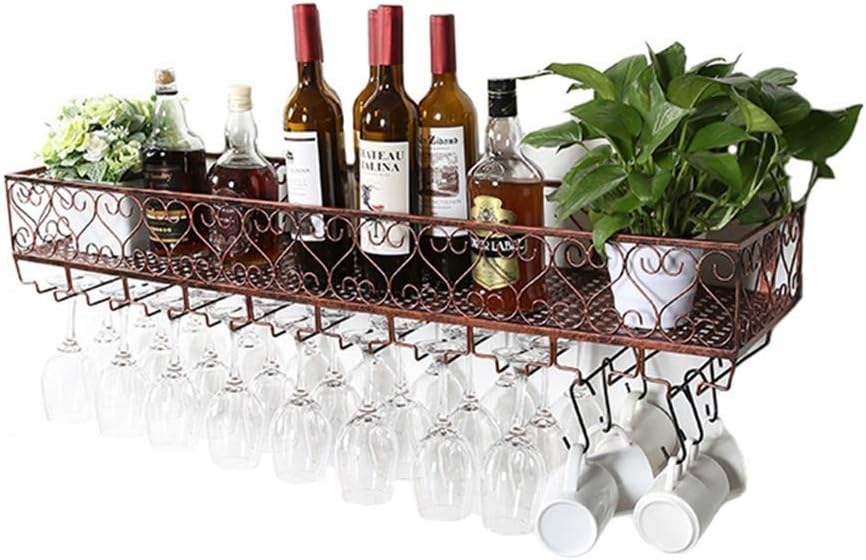 Wall-Mounted Metal Wine Rack for Storage and Organization