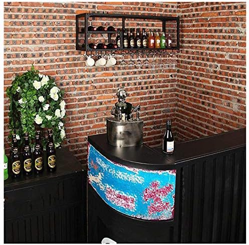 Industrial Wall-Mounted Wine Racks with Durable Metal Construction