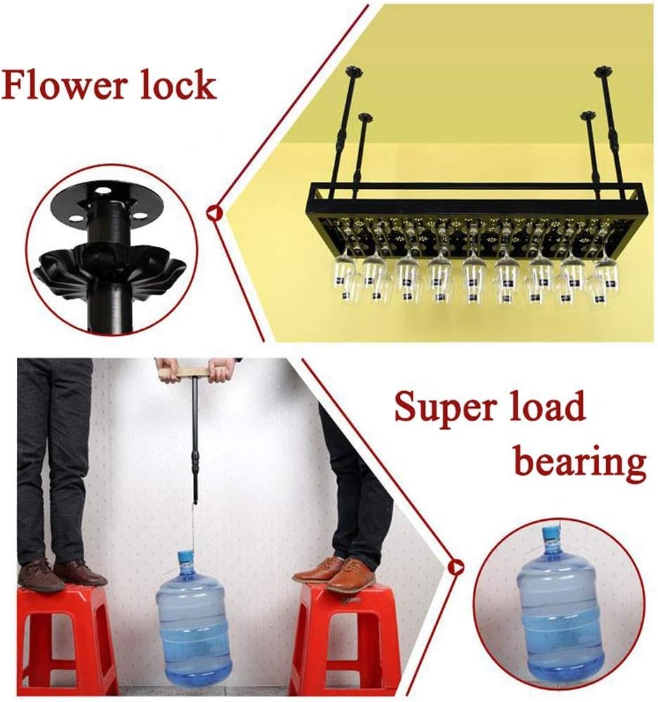 Adjustable Wall-Mounted Wine Rack with Double-Layer Design 1