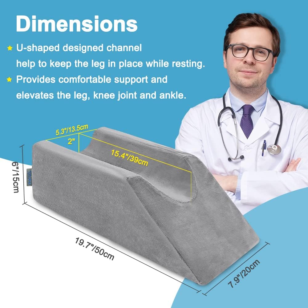 Zelen Leg Elevation Pillow for Post Surgery Recovery 1