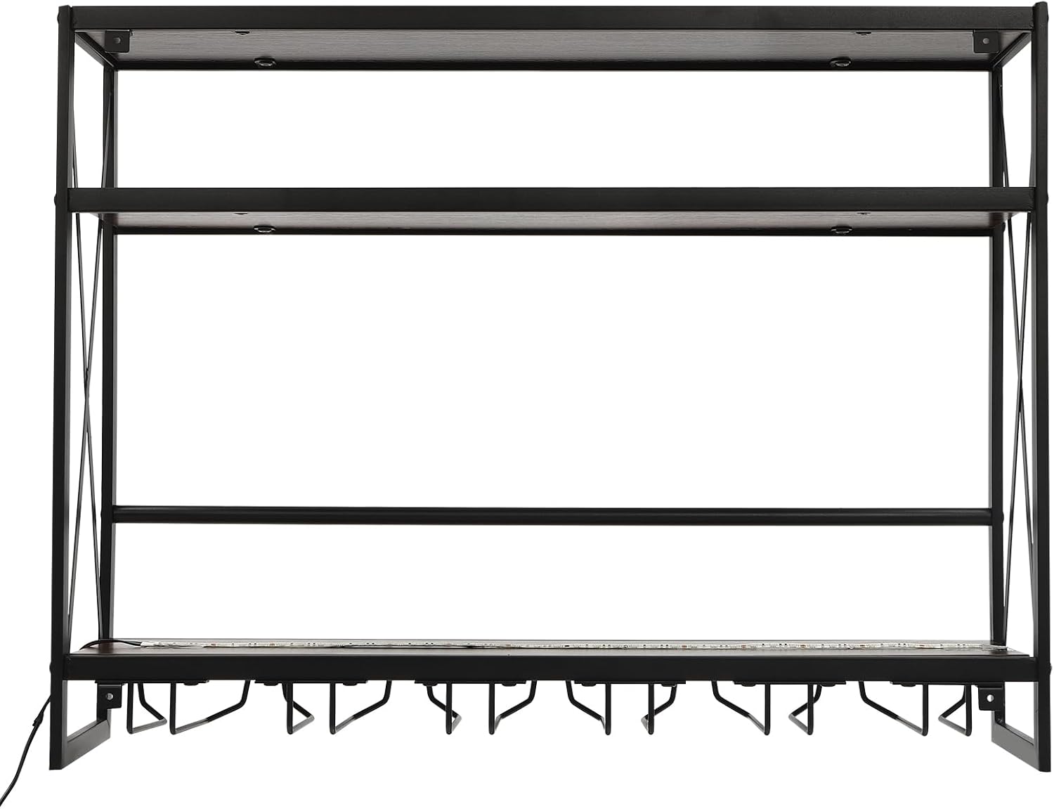 Gagalayong Wall Mounted Wine Rack with LED Light
