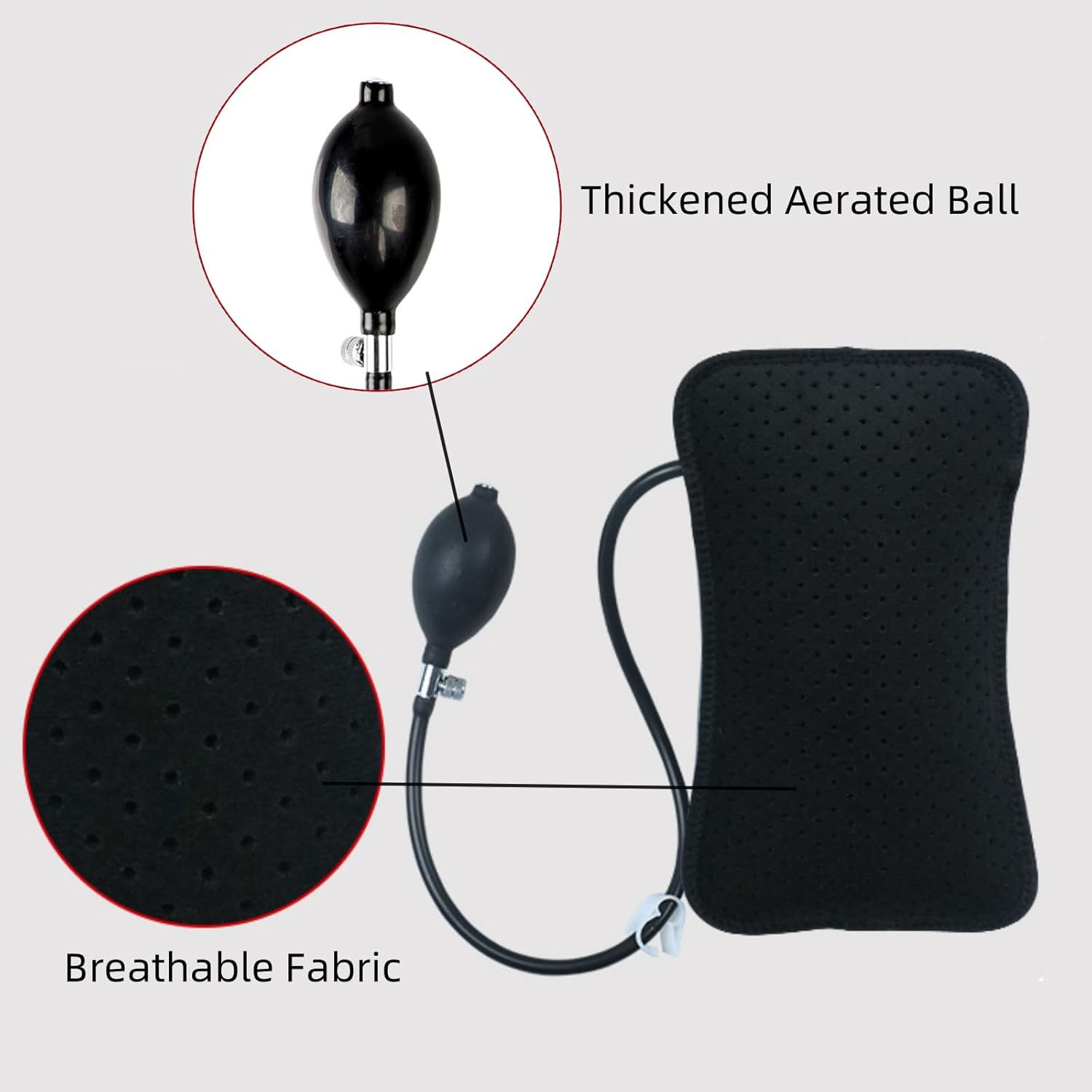 Beisto Inflatable Lumbar Support Pillow for Car Seat and Office Use