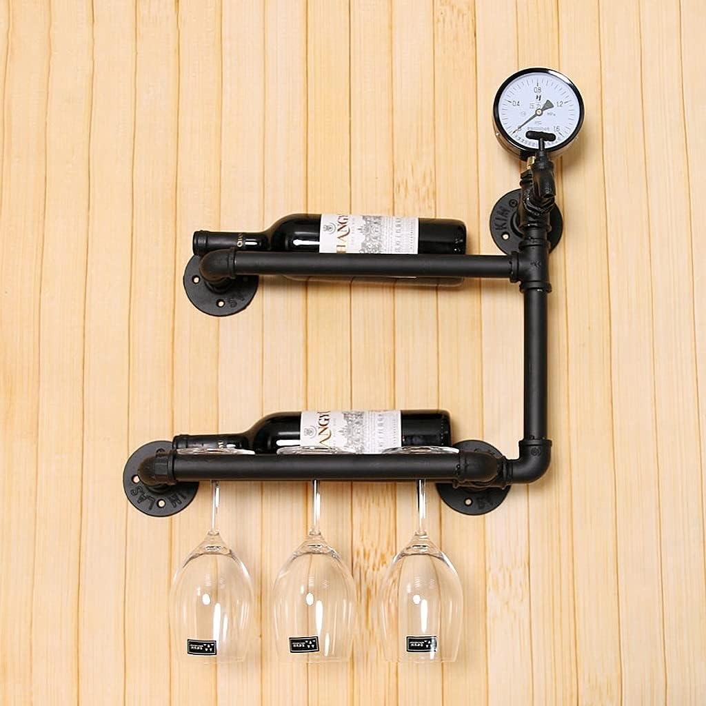 Pimex Vintage Industrial Wall-Mounted Wine Rack
