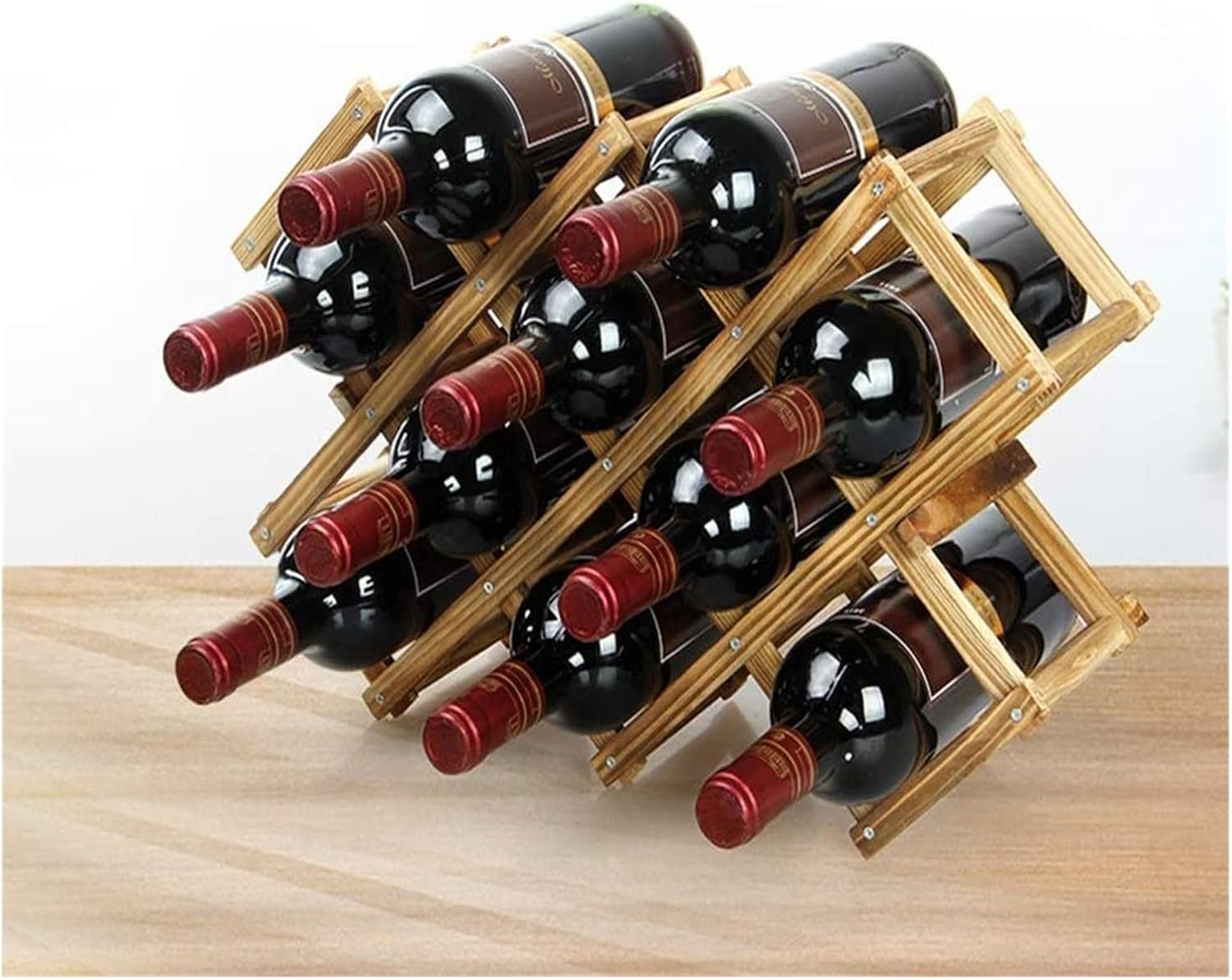 ALDEPO Tabletop Wine Rack with Stackable Design