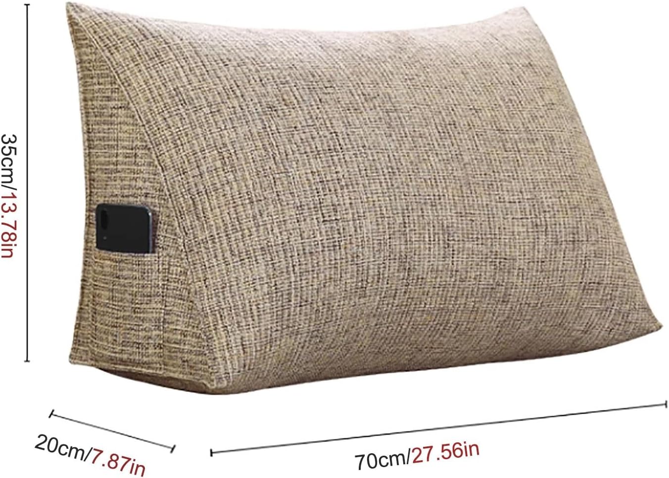 BESNUT Lumbar Pillow with Side Pockets and Zipper 1