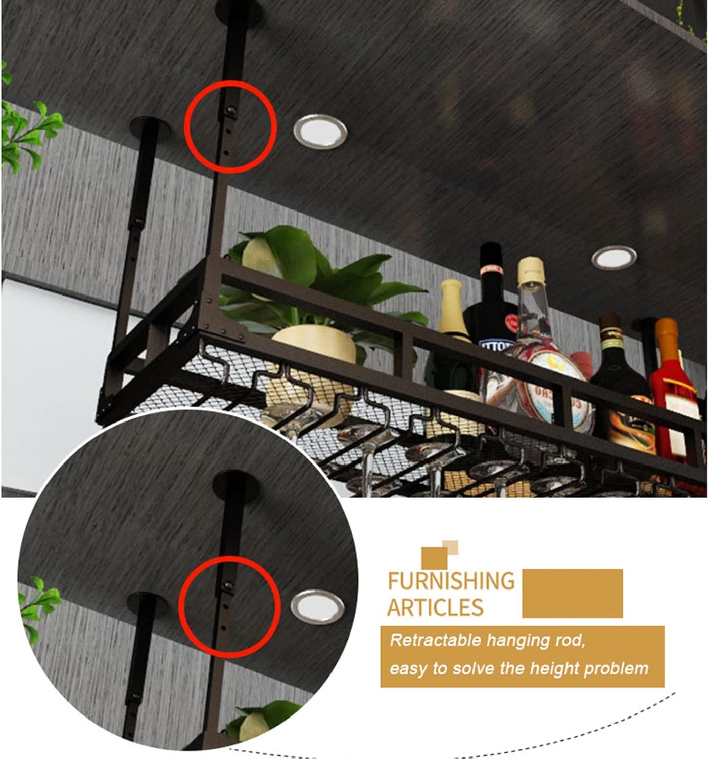 ZJDYDY Adjustable Height Wine Rack Holder