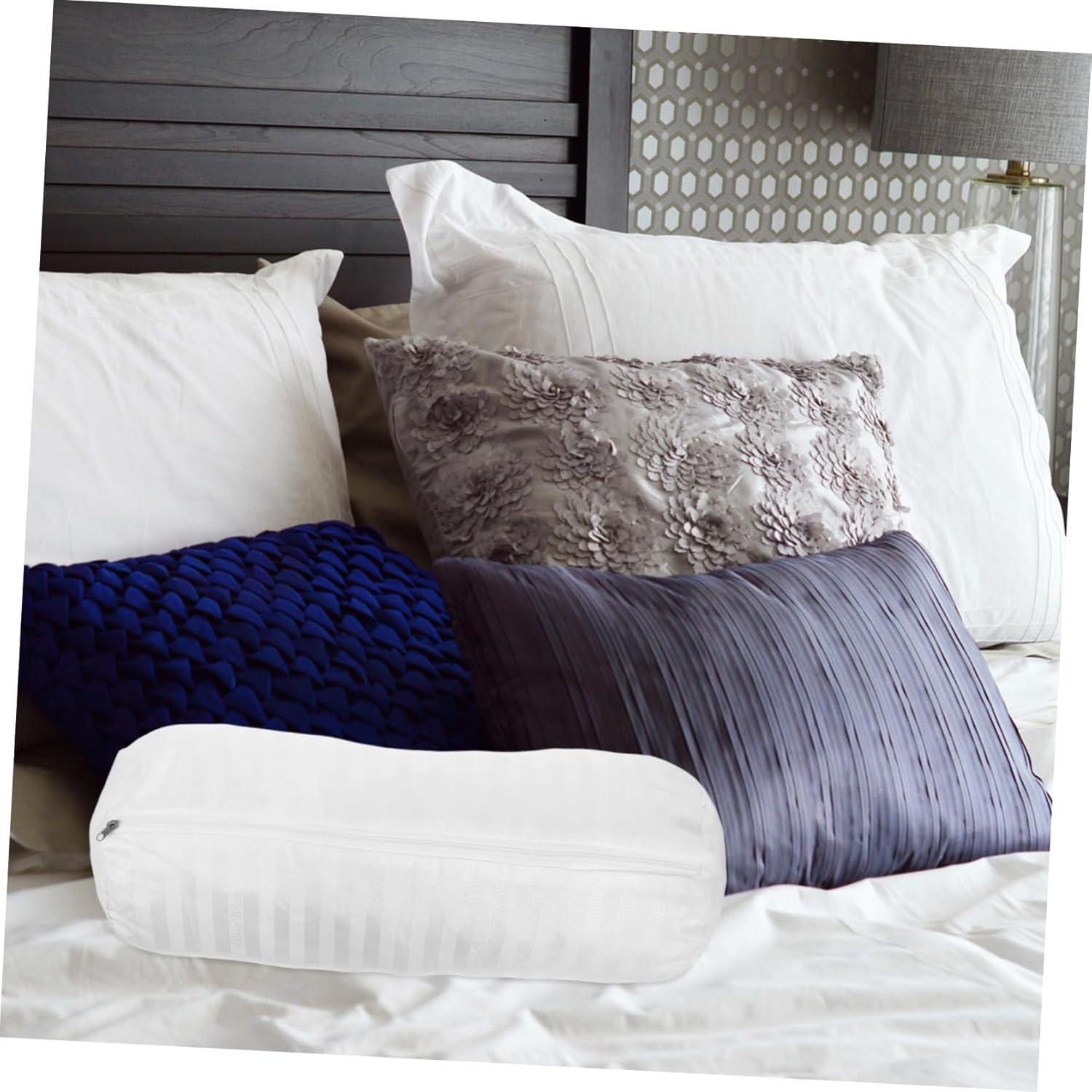 ORFOFE Cylindrical Neck Pillow Case Cover