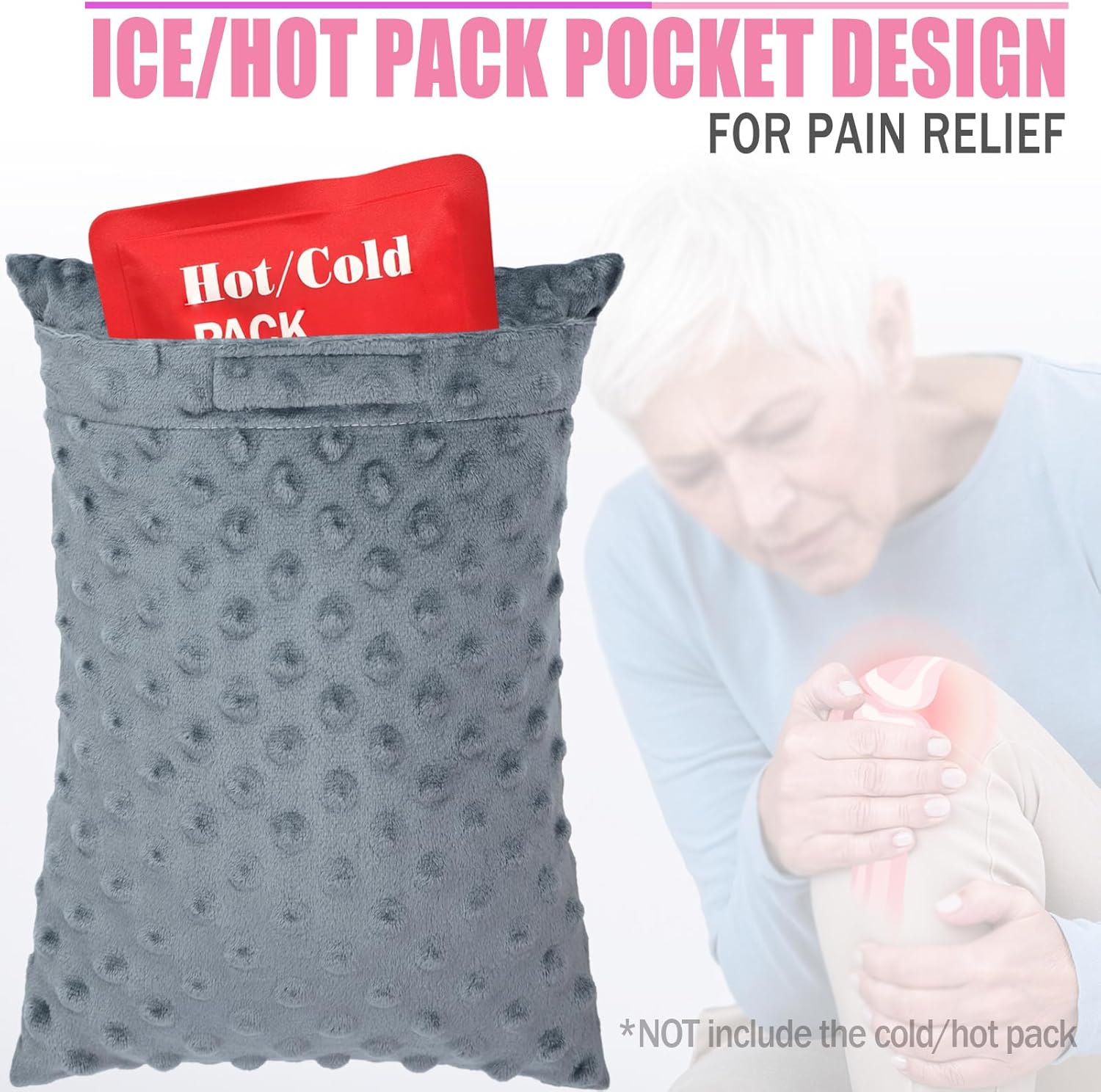 BNRendles Minky Dot Knee Pillow for Side Sleepers