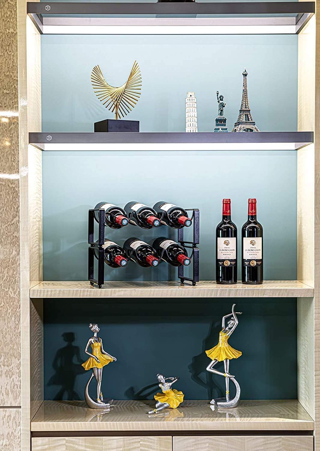 Modern Simple Nesting Wine Racks Holds 3 or 6 Bottles
