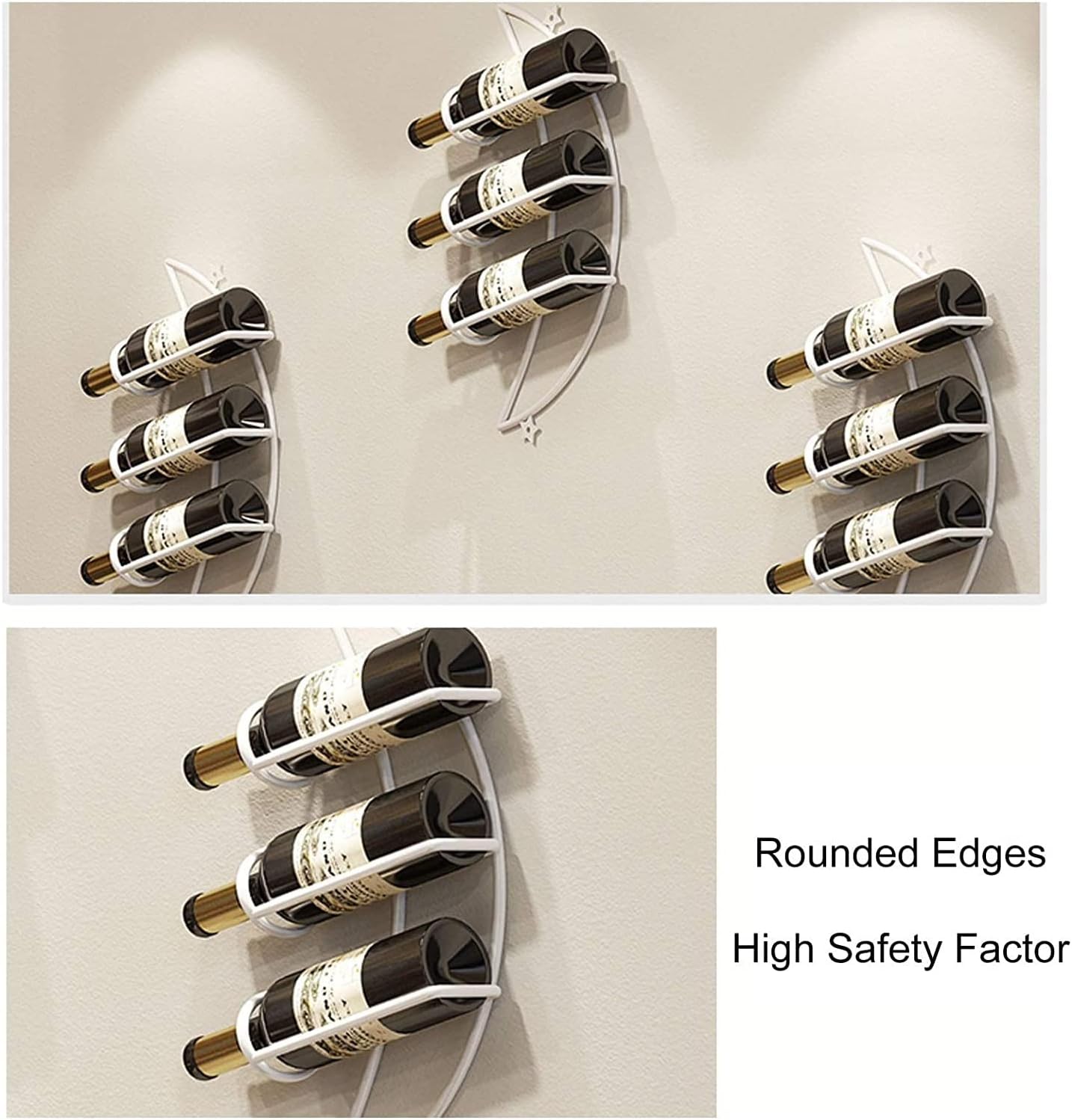 ALDEPO Wall-Mounted Wine Rack Set Light Green