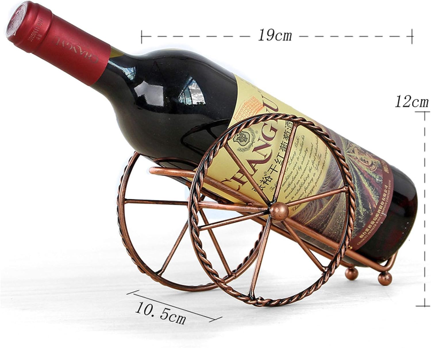 BOCbco Rustic Metal Wine Rack Holds 1 Bottle