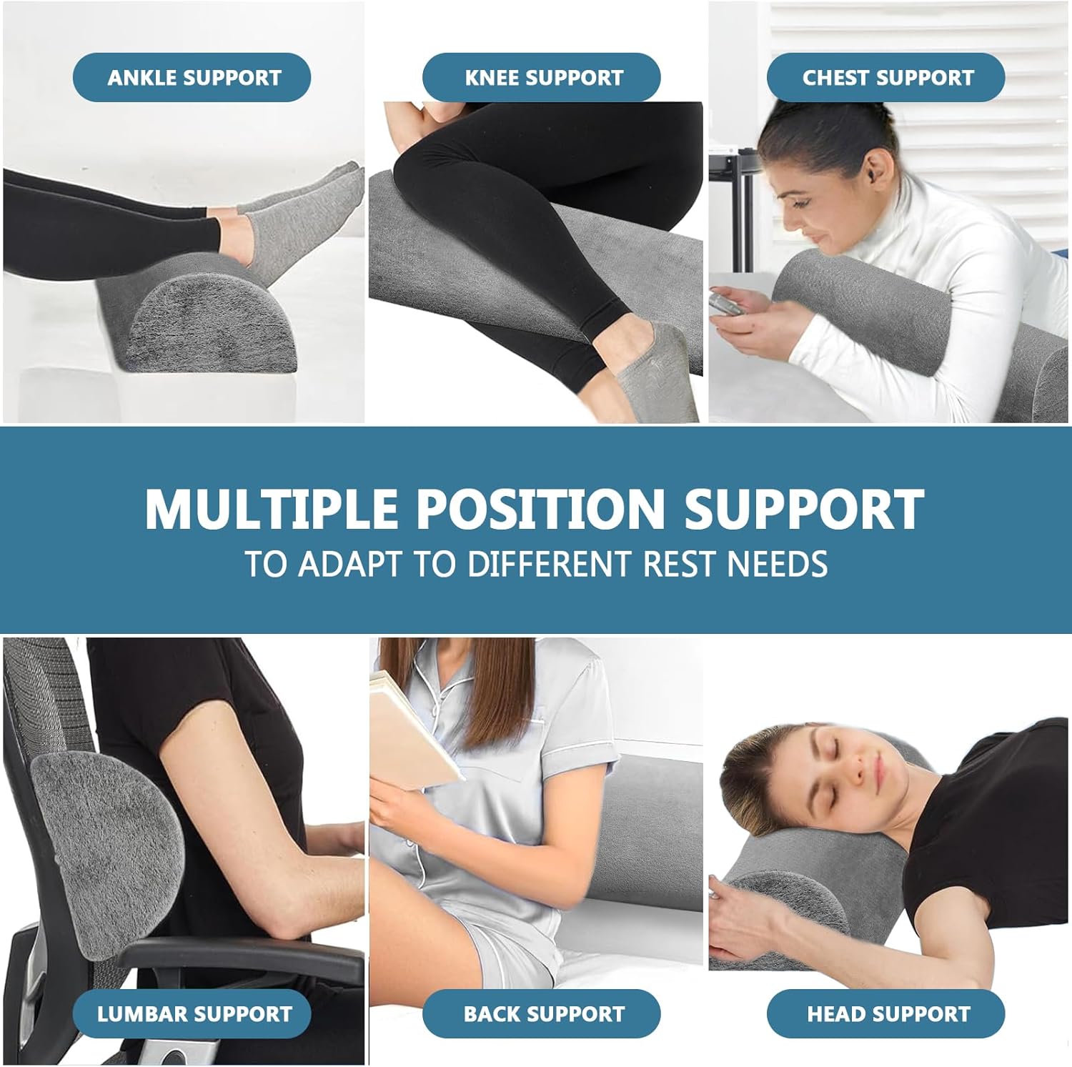 BSAFP Half Moon Leg Pillow for Back and Side Sleep