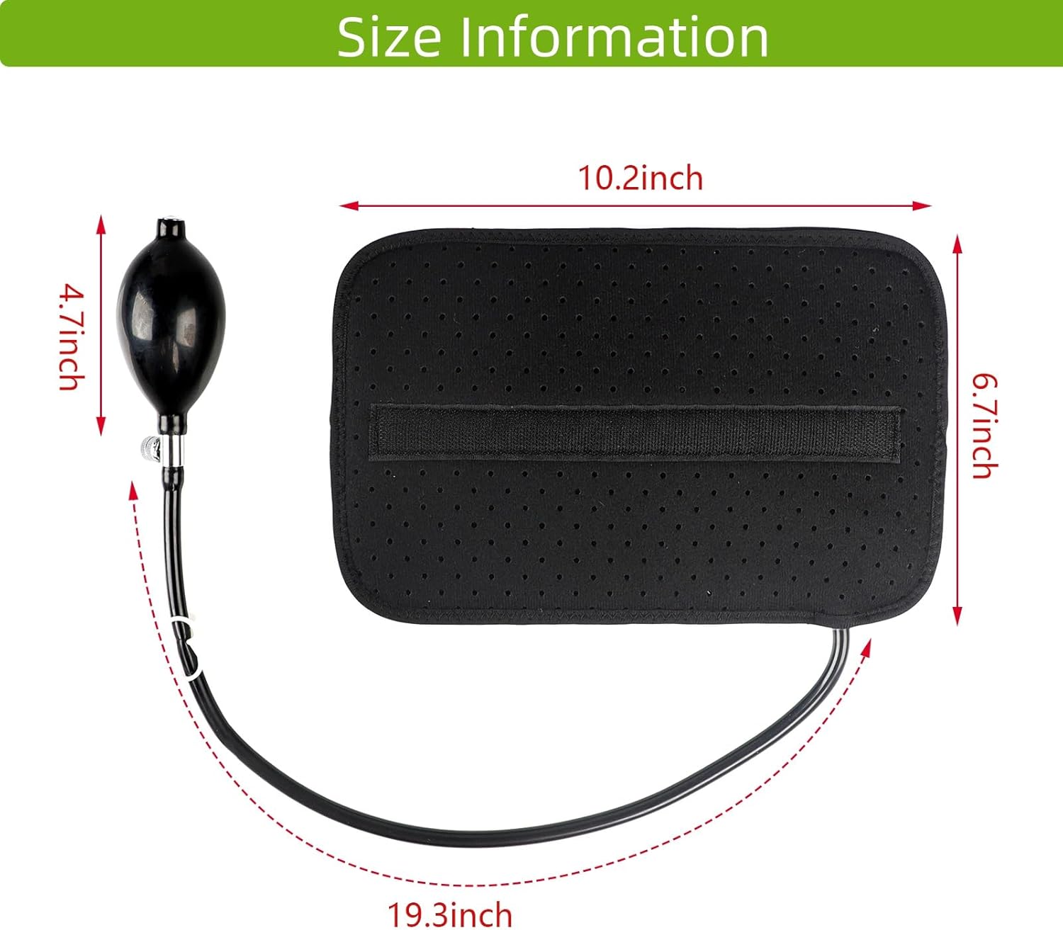 Beisto Inflatable Lumbar Support Pillow for Car Seat and Office Use