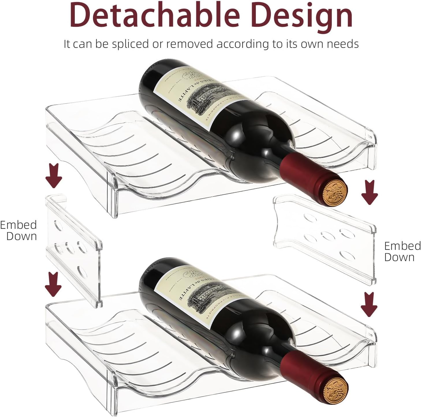 YENXIKU 2 Tier Wine Rack for Countertop and Fridge