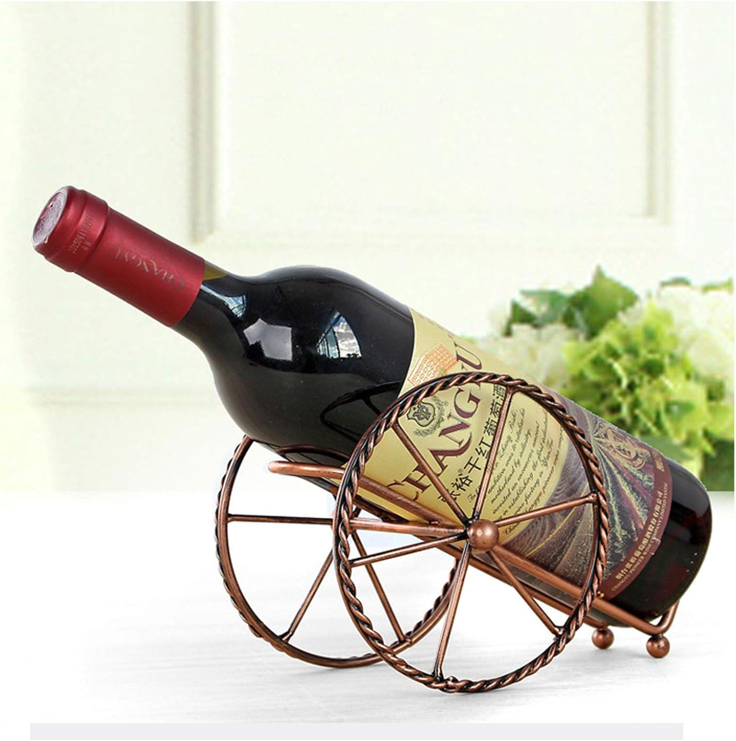 BOCbco Rustic Metal Wine Rack Holds 1 Bottle