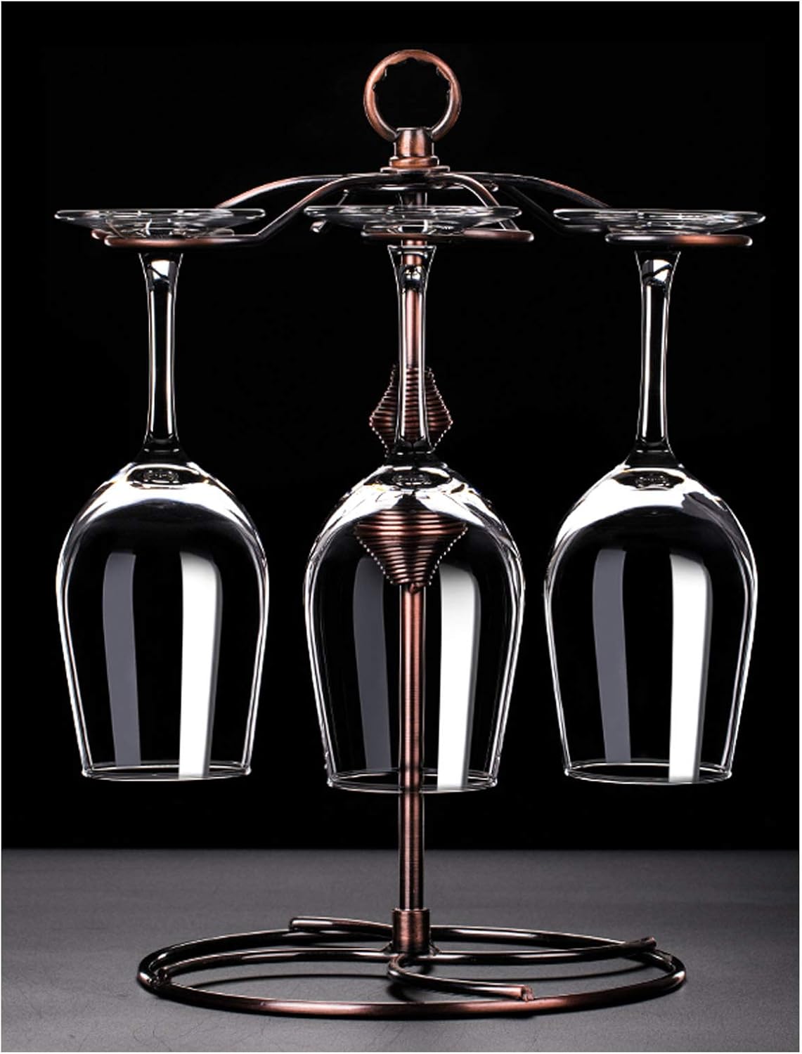 BOCbco 6-Hook Bronze Wrought Iron Wine Rack