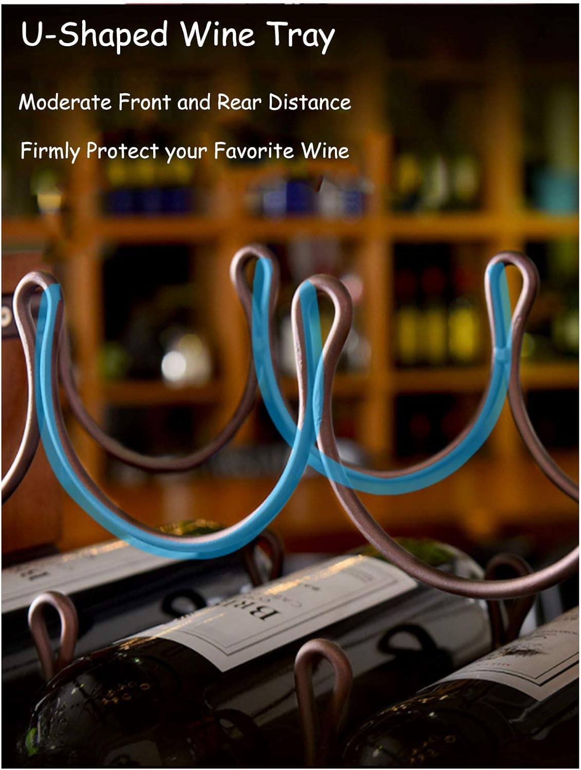 BOCbco Tabletop Wine Rack for 6 Bottles