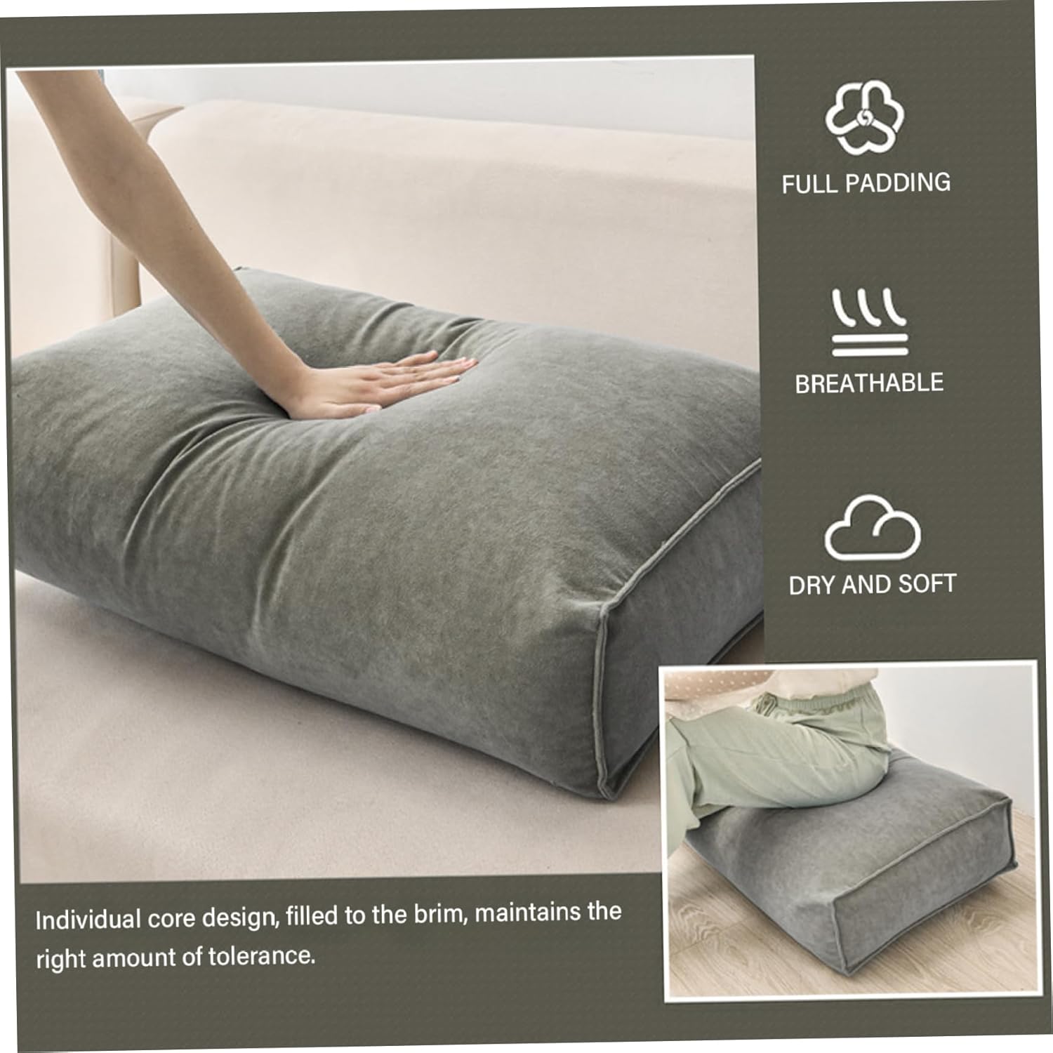 Muzrunq Reading Pillow with Lumbar Support