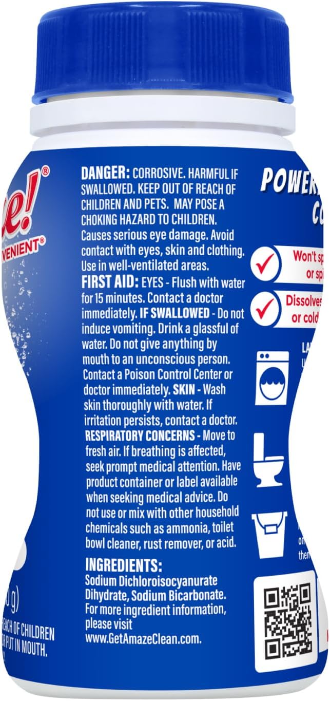 AMAZE Ultra Concentrated Bleach Tablets 32 tablets - No Splash Liquid Alternative 1