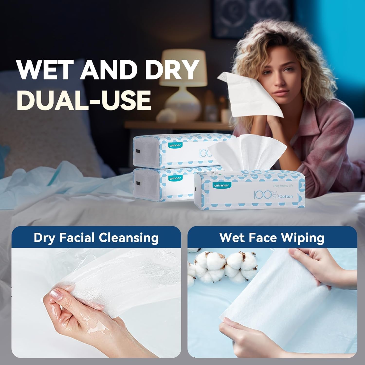 Winner Soft Face Towels 600 Ct 6 Pack 1