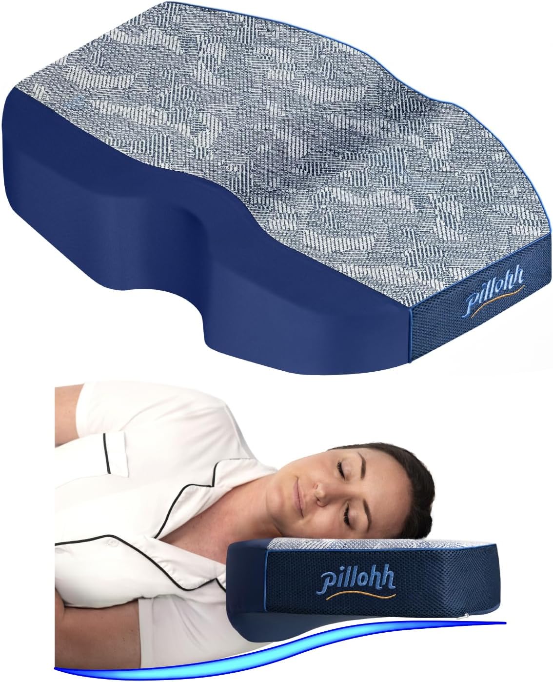 pillohh Ergonomic Contoured Pillow for Side Sleepers