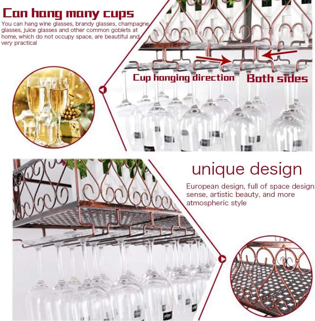 Adjustable Wall-Mounted Wine Rack with Double Layer