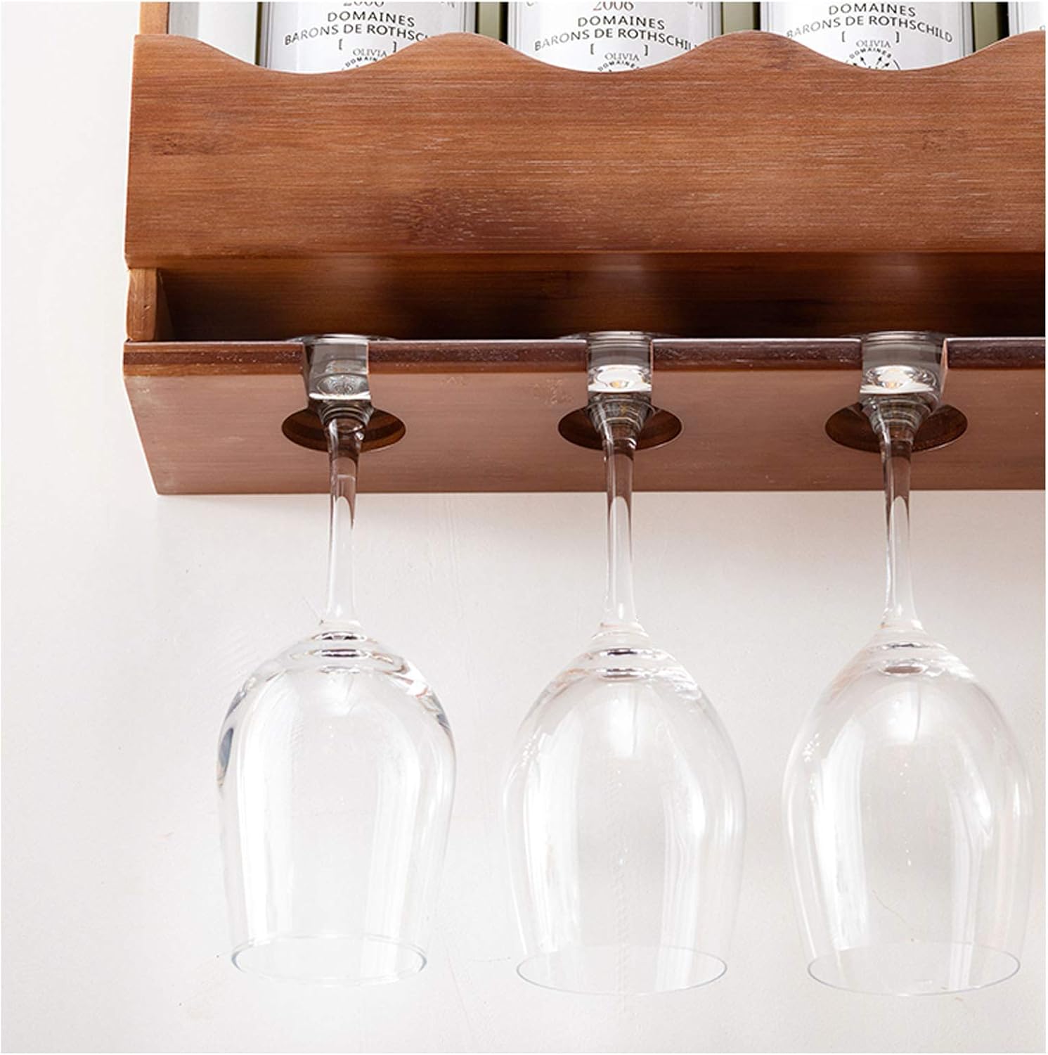 BOCbco Wooden Wine Rack Wall Mount