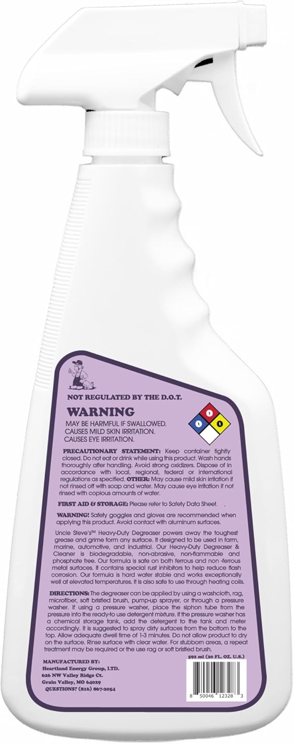 UNCLE STEVES Heavy Duty Degreaser Cleaner All Purpose Multi-surface Non-Toxic 1