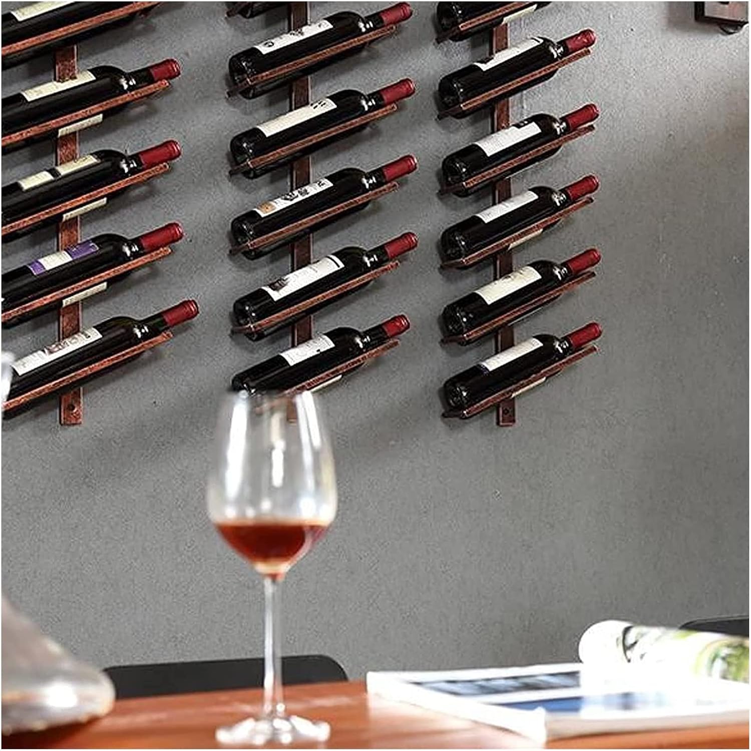 ALDEPO Wall-Mounted Wine Rack for Home and Kitchen