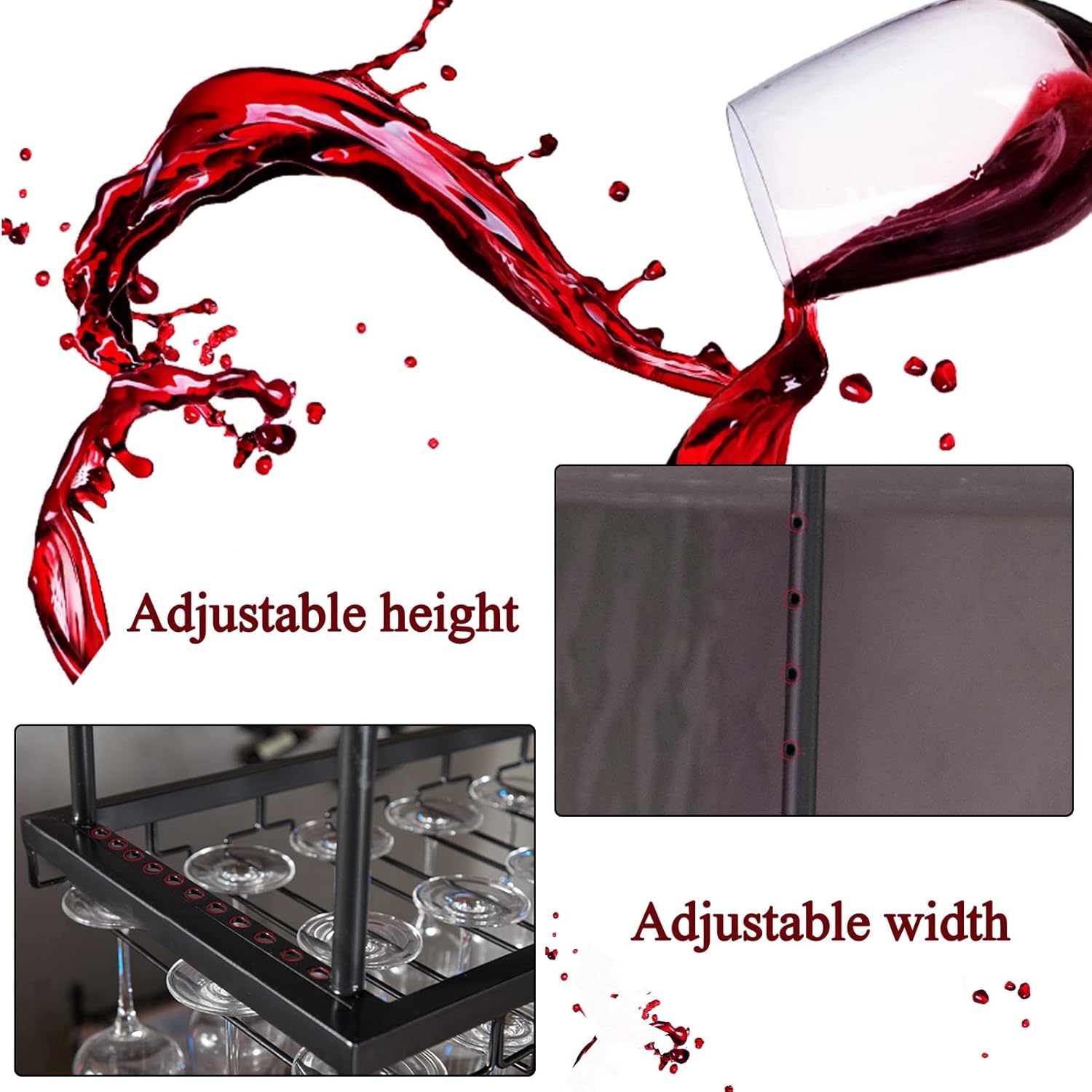ZJDYDY Industrial Metal Wine Rack Wall Mount