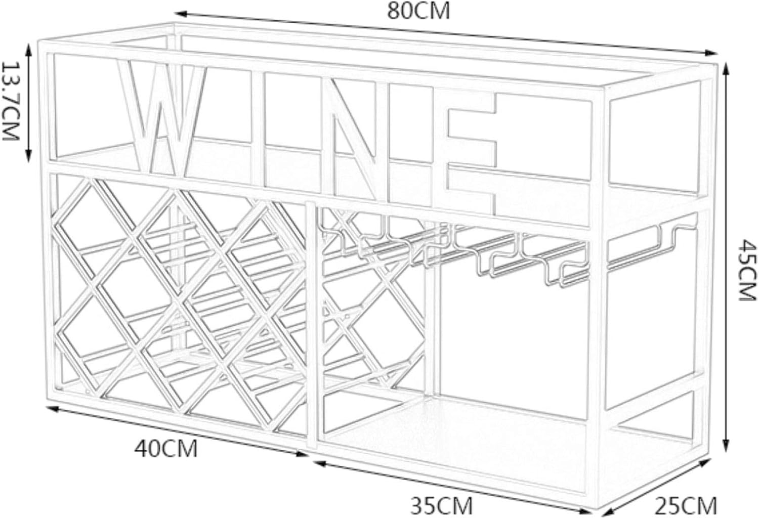 BOCbco Double Freestanding Wine Racks Cabinets