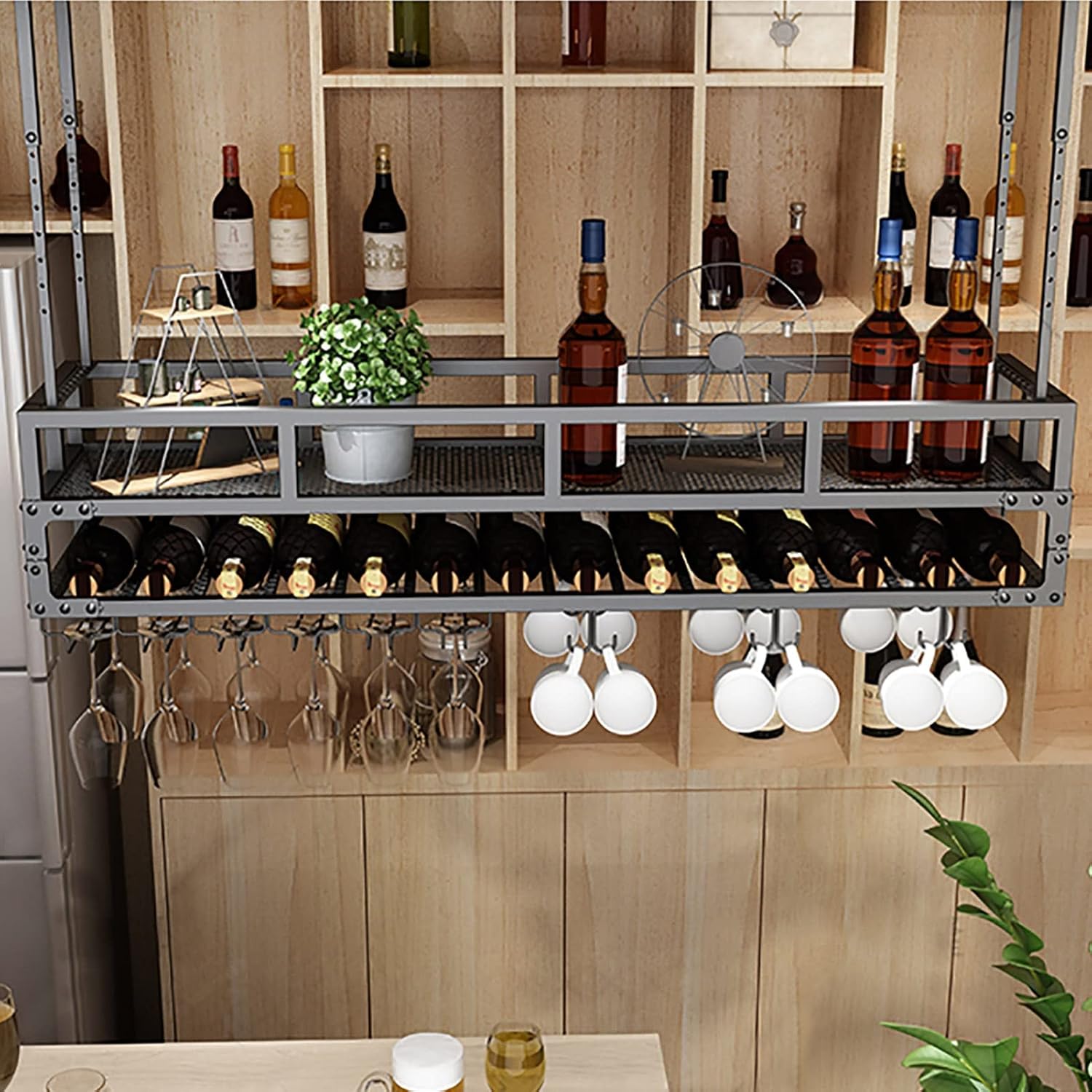 ZJDYDY Adjustable Iron Wine Rack Holder