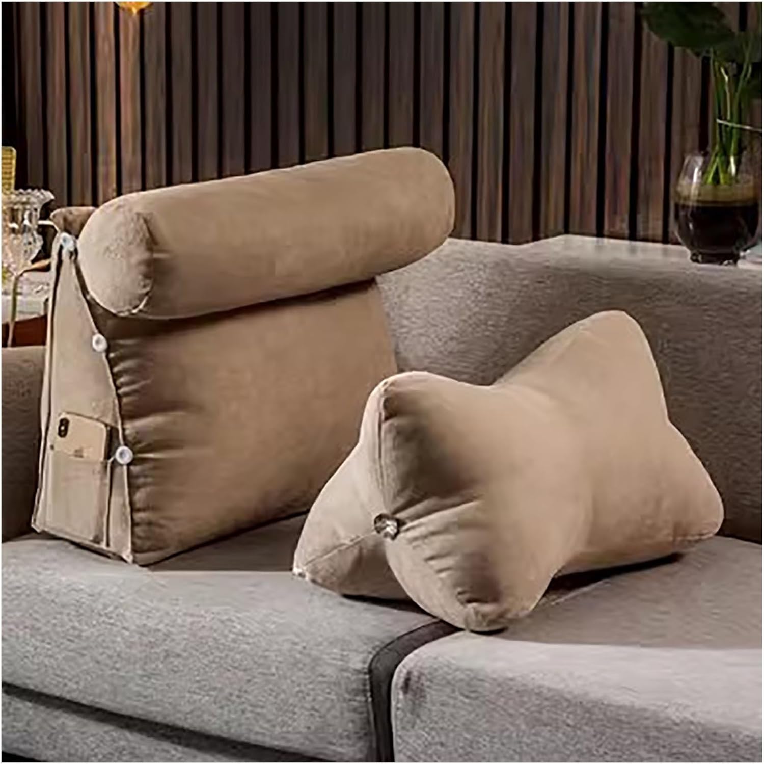 BESNUT Bed Rest Pillow with Neck Roll and Bone Pillow