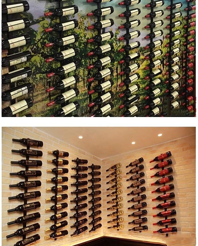 GAXQFEI Wall-Mounted Wine Rack Wrought Iron