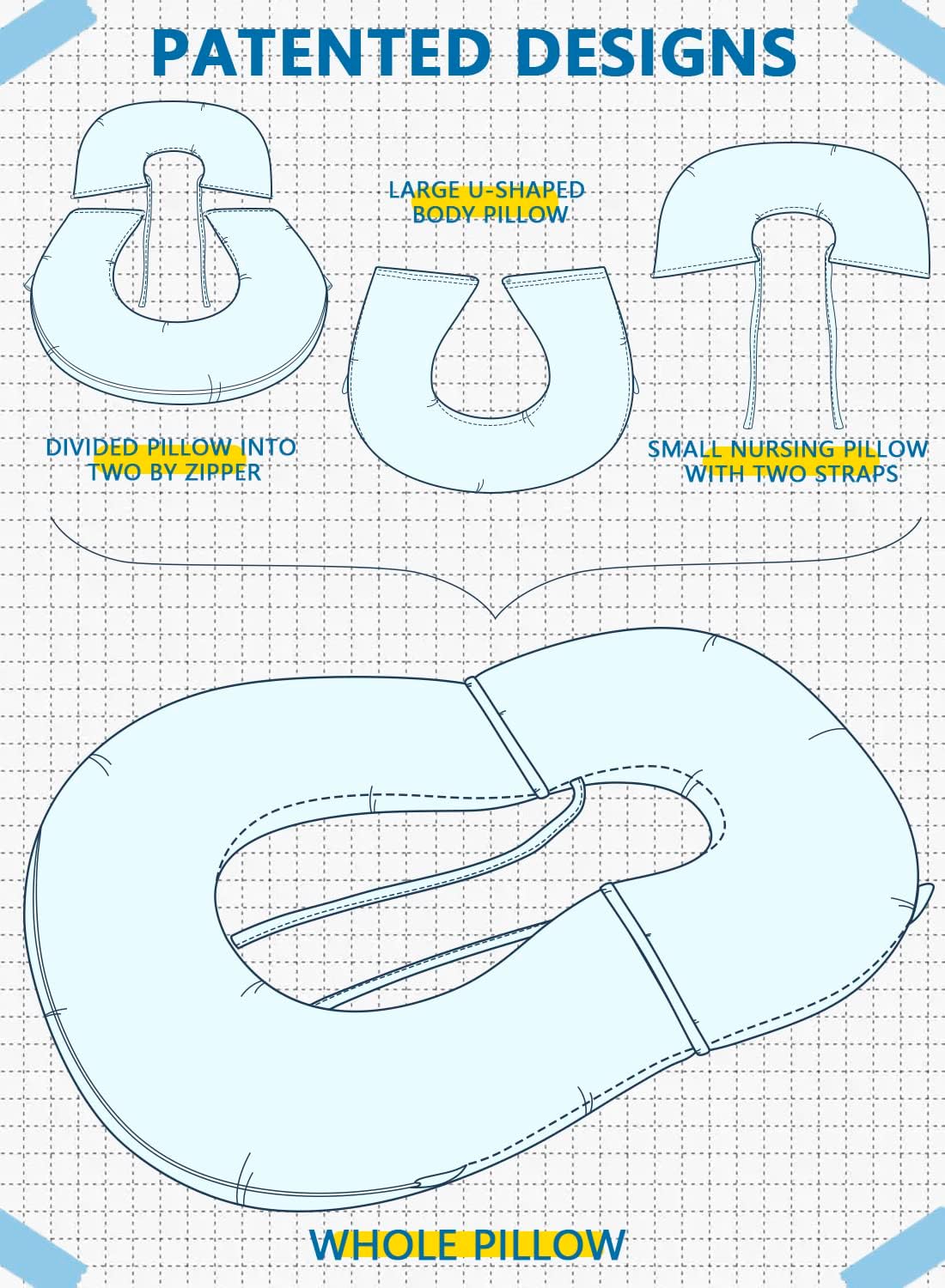 INSEN Reading Pillow Multi-Functional Back Support Pillow